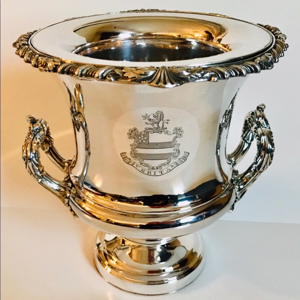 Antique Sheffield Silver Plate Wine Coolers Urns